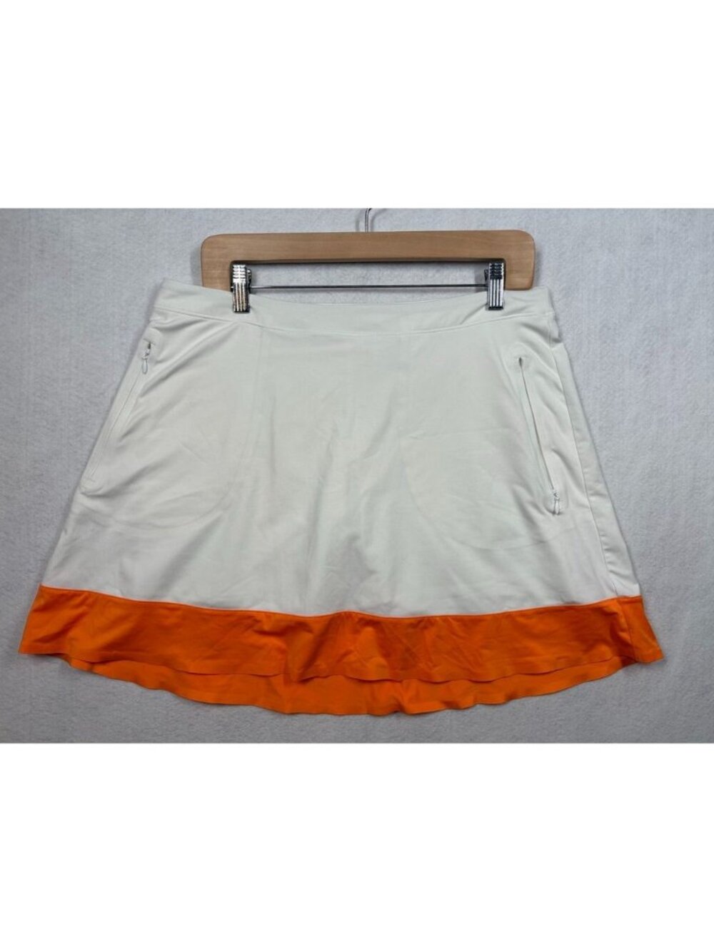 Nike Golf Tour Performance Women's Tennis Skort 542642 White & Orange Size Large